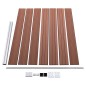 vidaXL Set de panel de valla WPC marrón 526x146 cm vidaXL Set de panel de valla WPC marrón 526x146 cm