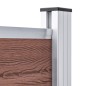vidaXL Set de panel de valla WPC marrón 526x146 cm vidaXL Set de panel de valla WPC marrón 526x146 cm