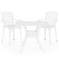 vidaXL Mesa y sillas de bistró 3 piezas aluminio fundido blanco vidaXL Mesa y sillas de bistró 3 piezas aluminio fundido blanco