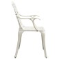 vidaXL Mesa y sillas de bistró 3 piezas aluminio fundido blanco vidaXL Mesa y sillas de bistró 3 piezas aluminio fundido blanco
