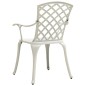 vidaXL Mesa y sillas de bistró 3 piezas aluminio fundido blanco vidaXL Mesa y sillas de bistró 3 piezas aluminio fundido blanco