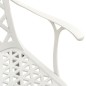 vidaXL Mesa y sillas de bistró 3 piezas aluminio fundido blanco vidaXL Mesa y sillas de bistró 3 piezas aluminio fundido blanco