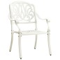 vidaXL Mesa y sillas de bistró 3 piezas aluminio fundido blanco vidaXL Mesa y sillas de bistró 3 piezas aluminio fundido blanco