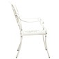 vidaXL Mesa y sillas de bistró 3 piezas aluminio fundido blanco vidaXL Mesa y sillas de bistró 3 piezas aluminio fundido blanco