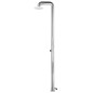 vidaXL Ducha de jardín con base gris 230 cm acero inoxidable vidaXL Ducha de jardín con base gris 230 cm acero inoxidable