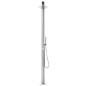 vidaXL Ducha de jardín con base gris 230 cm acero inoxidable vidaXL Ducha de jardín con base gris 230 cm acero inoxidable