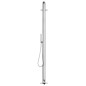 vidaXL Ducha de jardín con base gris 230 cm acero inoxidable vidaXL Ducha de jardín con base gris 230 cm acero inoxidable
