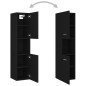 vidaXL Juego de muebles de baño madera de ingeniería negro vidaXL Juego de muebles de baño madera de ingeniería negro