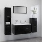 vidaXL Juego de muebles de baño madera de ingeniería negro vidaXL Juego de muebles de baño madera de ingeniería negro