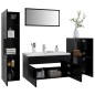 vidaXL Juego de muebles de baño madera de ingeniería negro vidaXL Juego de muebles de baño madera de ingeniería negro