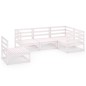 vidaXL Set de salón de jardín de 5 piezas blanco madera maciza de pino vidaXL Set de salón de jardín de 5 piezas blanco madera maciza de pino