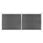 vidaXL Set de paneles de valla WPC negro 353x146 cm vidaXL Set de paneles de valla WPC negro 353x146 cm
