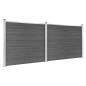 vidaXL Set de paneles de valla WPC negro 353x146 cm vidaXL Set de paneles de valla WPC negro 353x146 cm
