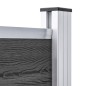 vidaXL Set de paneles de valla WPC negro 353x146 cm vidaXL Set de paneles de valla WPC negro 353x146 cm