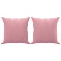 vidaXL Sofá de 2 plazas con cojines terciopelo rosa 120 cm vidaXL Sofá de 2 plazas con cojines terciopelo rosa 120 cm