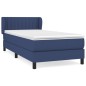 vidaXL Cama box spring con colchón tela azul 90x190 cm vidaXL Cama box spring con colchón tela azul 90x190 cm