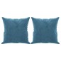 vidaXL Sofá de 2 plazas con cojines terciopelo azul 120 cm vidaXL Sofá de 2 plazas con cojines terciopelo azul 120 cm