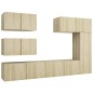vidaXL Set de muebles salón TV 6 pzas madera ingeniería roble Sonoma