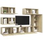 vidaXL Set de muebles salón TV 6 pzas madera ingeniería roble Sonoma