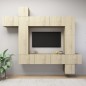 vidaXL Set muebles de salón TV 9 piezas madera ingeniería roble Sonoma vidaXL Set muebles de salón TV 9 piezas madera ingeniería roble Sonoma