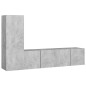 vidaXL Set muebles de salón TV 3 pzas madera ingeniería gris hormigón vidaXL Set muebles de salón TV 3 pzas madera ingeniería gris hormigón