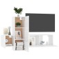 vidaXL Muebles de salón 3 pzas madera ingeniería blanco brillo