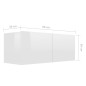 vidaXL Muebles de salón 3 pzas madera ingeniería blanco brillo