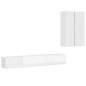 vidaXL Set de muebles de salón 4 pzas madera ingeniería blanco brillo vidaXL Set de muebles de salón 4 pzas madera ingeniería blanco brillo