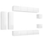vidaXL Set de muebles de salón 8 pzas madera ingeniería blanco brillo vidaXL Set de muebles de salón 8 pzas madera ingeniería blanco brillo