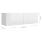 vidaXL Set de muebles de salón 8 pzas madera ingeniería blanco brillo vidaXL Set de muebles de salón 8 pzas madera ingeniería blanco brillo