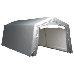 vidaXL Carpa de almacenamiento acero gris 300x750 cm  