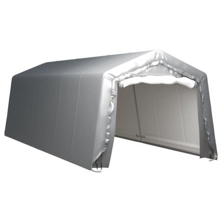 vidaXL Carpa de almacenamiento acero gris 300x750 cm  