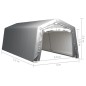 vidaXL Carpa de almacenamiento acero gris 300x750 cm vidaXL Carpa de almacenamiento acero gris 300x750 cm