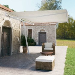vidaXL Toldo de pie automático crema 500x350 cm