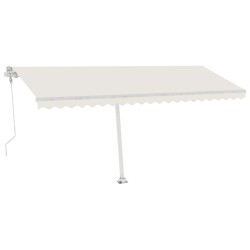 vidaXL Toldo de pie automático crema 500x350 cm