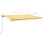 vidaXL Toldo de pie retráctil manual amarillo y blanco 500x350 cm vidaXL Toldo de pie retráctil manual amarillo y blanco 500x350 cm