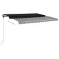vidaXL Toldo de pie retráctil manual gris antracita 450x350 cm