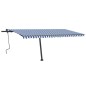 vidaXL Toldo de pie retráctil manual azul y blanco 500x300 cm vidaXL Toldo de pie retráctil manual azul y blanco 500x300 cm