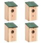 vidaXL Casa para pájaros 4 unidades madera 12x12x22 cm vidaXL Casa para pájaros 4 unidades madera 12x12x22 cm