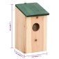 vidaXL Casa para pájaros 4 unidades madera 12x12x22 cm vidaXL Casa para pájaros 4 unidades madera 12x12x22 cm