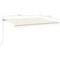 vidaXL Toldo retráctil automático con postes crema 5x3,5 m vidaXL Toldo retráctil automático con postes crema 5x3,5 m