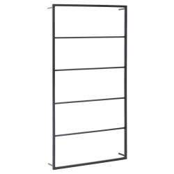 vidaXL Toallero de acero negro 60x10x116 cm