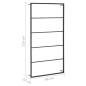 vidaXL Toallero de acero negro 60x10x116 cm