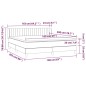vidaXL Cama box spring con colchón tela marrón oscuro 160x200 cm vidaXL Cama box spring con colchón tela marrón oscuro 160x200 cm