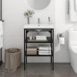 vidaXL Estructura de lavabo de hierro negro 59x38x83 cm vidaXL Estructura de lavabo de hierro negro 59x38x83 cm