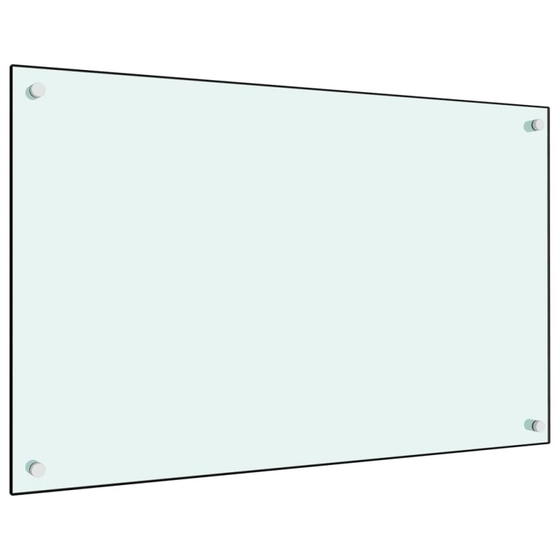 vidaXL Protección salpicaduras cocina vidrio templado blanco 80x50 cm vidaXL Protección salpicaduras cocina vidrio templado blanco 80x50 cm