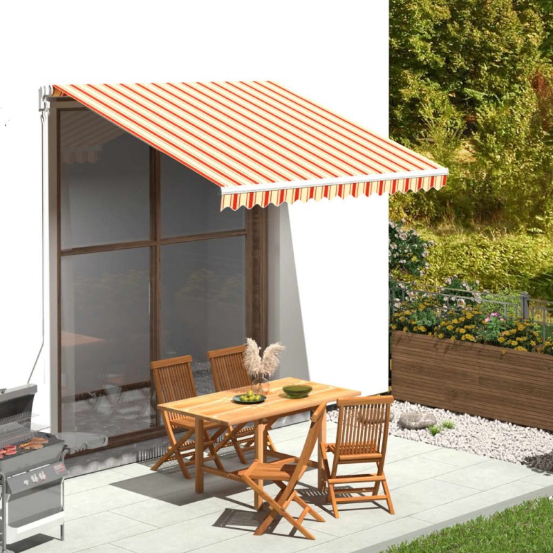 vidaXL Tela de repuesto para toldo amarillo y naranja 3x2,5 m vidaXL Tela de repuesto para toldo amarillo y naranja 3x2,5 m