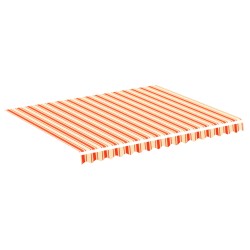 vidaXL Tela de repuesto para toldo amarillo y naranja 3x2,5 m
