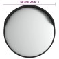 vidaXL Espejo de tráfico convexo de exterior policarbonato negro Ø60cm vidaXL Espejo de tráfico convexo de exterior policarbonato negro Ø60cm