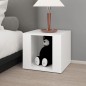 vidaXL Mesita de noche madera contrachapada blanco 41x40x36 cm vidaXL Mesita de noche madera contrachapada blanco 41x40x36 cm
